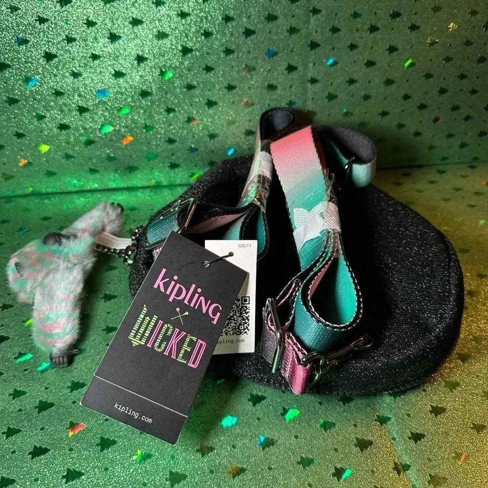 🩷💚 Kipling Wicked Heart Glitter Convertible Backpack Wicked Bag